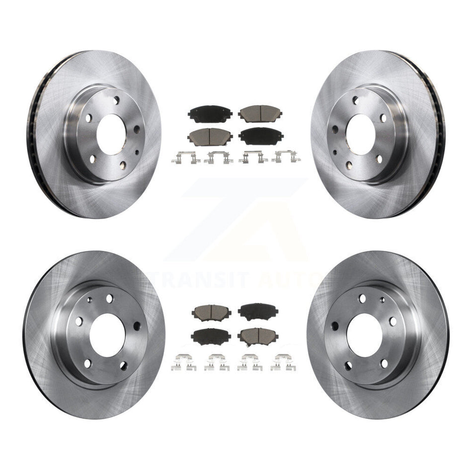 Front Rear Disc Brake Rotors And Ceramic Pads Kit For Mazda 3 Sport K8C-101439