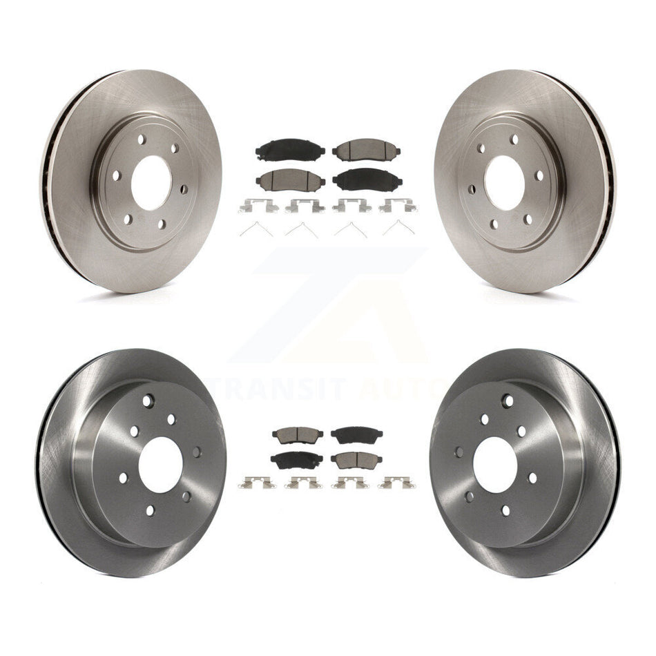 Front Rear Disc Brake Rotors And Ceramic Pads Kit For Nissan Frontier Suzuki Equator 2.5L K8C-101445