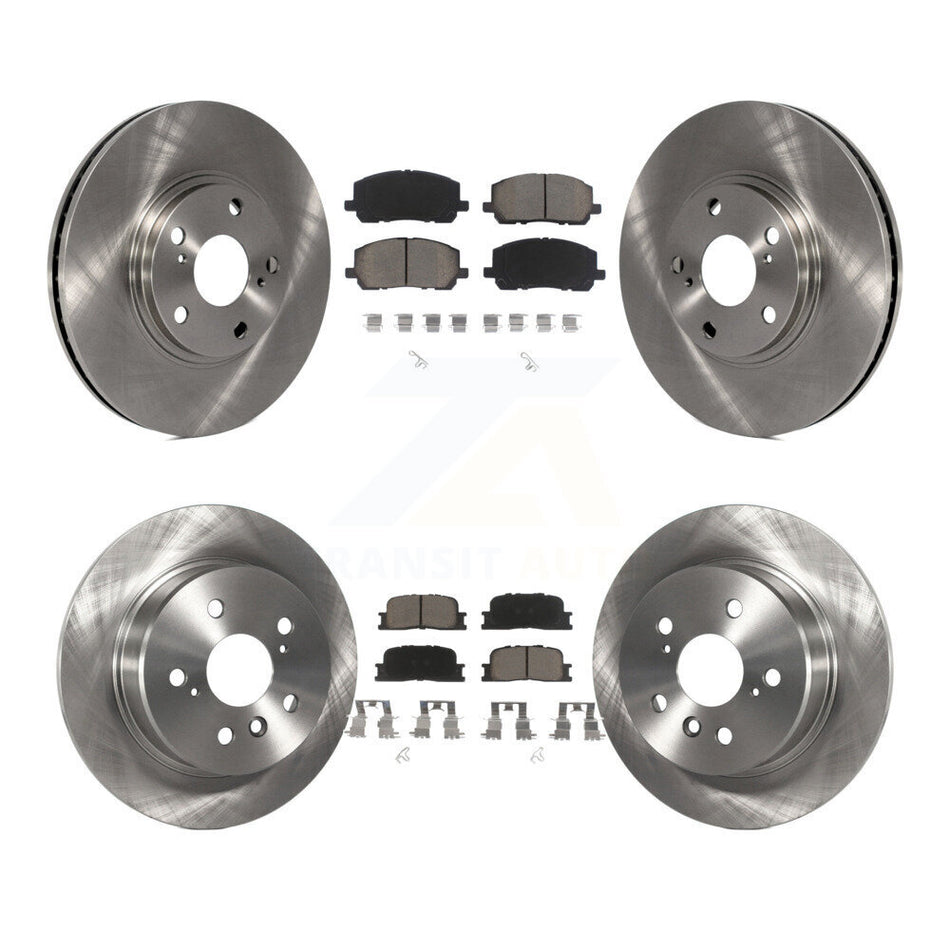 Front Rear Disc Brake Rotors And Ceramic Pads Kit For 2001-2003 Toyota Highlander AWD K8C-101449