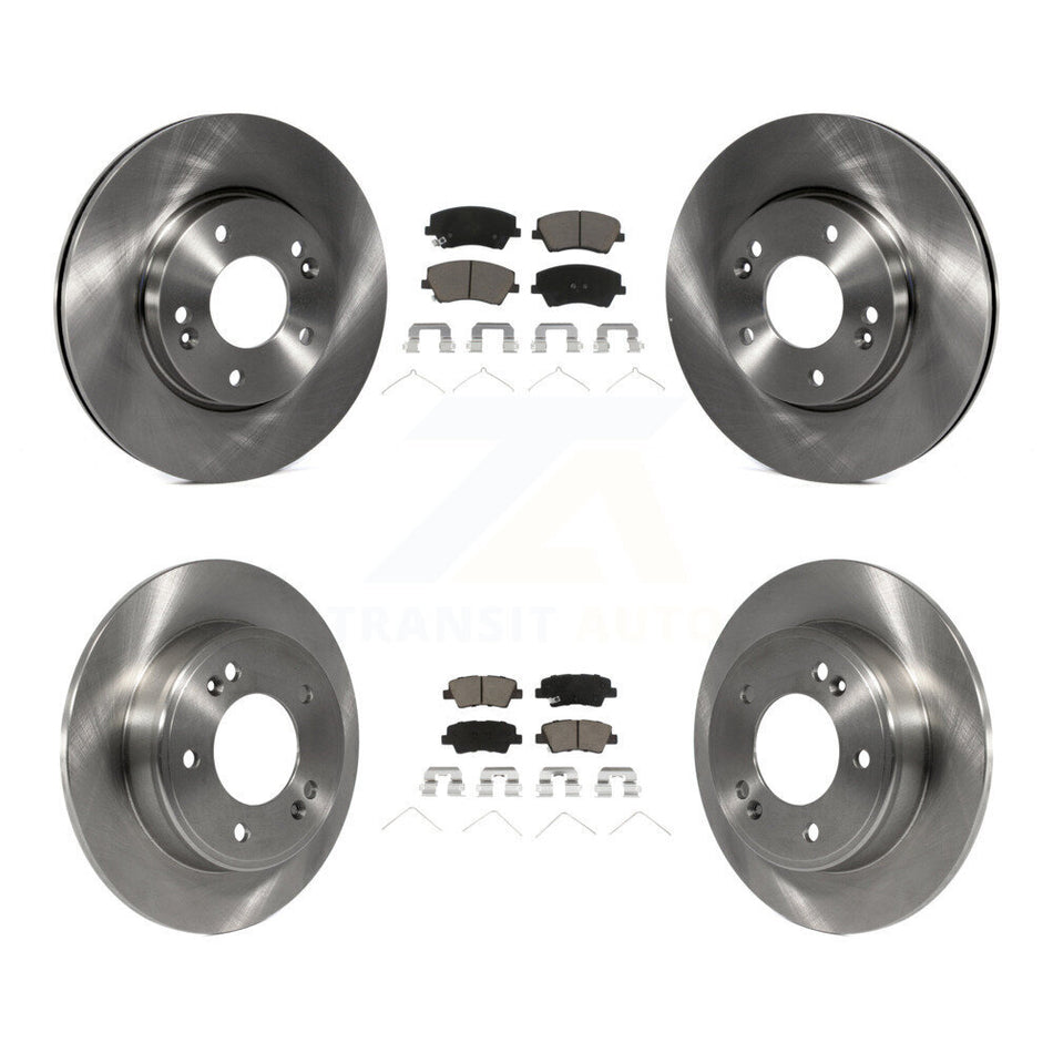 Front Rear Disc Brake Rotors And Ceramic Pads Kit For 2017-2020 Hyundai Elantra 2.0L K8C-101455