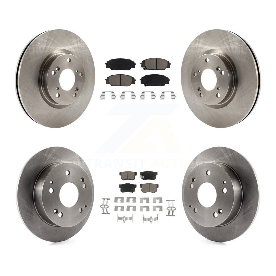 Front Rear Disc Brake Rotors And Ceramic Pads Kit For 2002-2006 Acura RSX Type-S K8C-101506