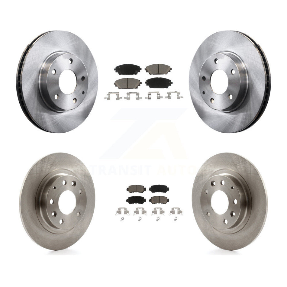 Front Rear Disc Brake Rotors And Ceramic Pads Kit For 2016-2018 Mazda CX-3 FWD K8C-101510