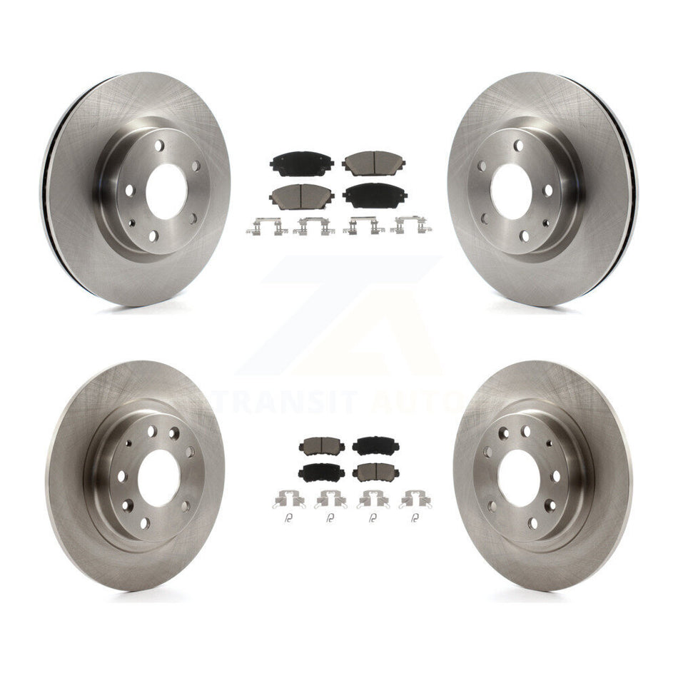 Front Rear Disc Brake Rotors And Ceramic Pads Kit For 2016-2018 Mazda CX-3 AWD K8C-101511