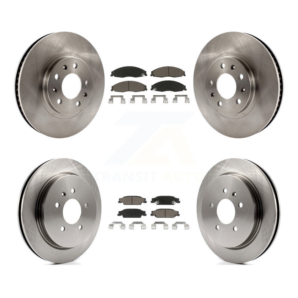 Front Rear Disc Brake Rotors And Ceramic Pads Kit For Cadillac CTS With Standard Suspension K8C-101525