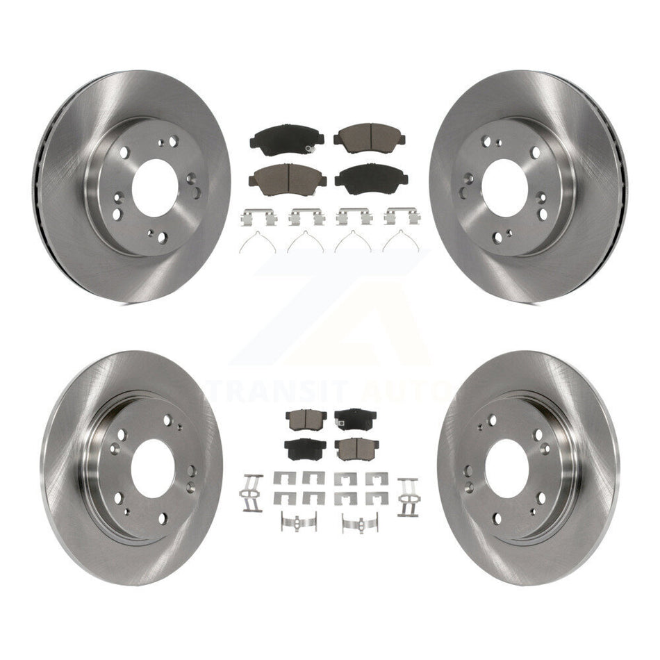 Front Rear Disc Brake Rotors And Ceramic Pads Kit For 2011-2015 Honda CR-Z K8C-101529