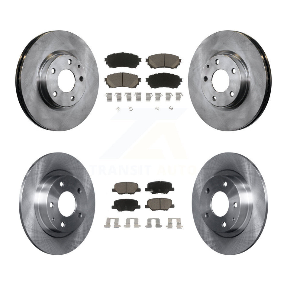 Front Rear Disc Brake Rotors And Ceramic Pads Kit For Mazda 6 K8C-101536