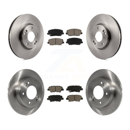 Front Rear Disc Brake Rotors And Ceramic Pads Kit For Kia Forte Forte5 Hyundai Veloster K8C-101537
