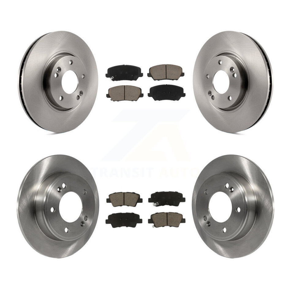 Front Rear Disc Brake Rotors And Ceramic Pads Kit For Kia Forte Forte5 Hyundai Veloster K8C-101537