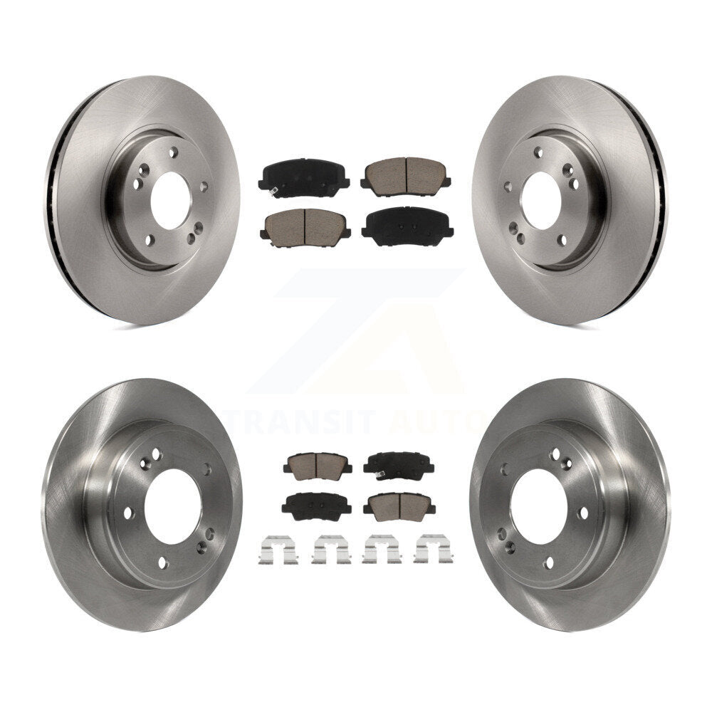 Front Rear Disc Brake Rotors And Ceramic Pads Kit For 2017 Kia Forte Koup Turbocharged K8C-101539