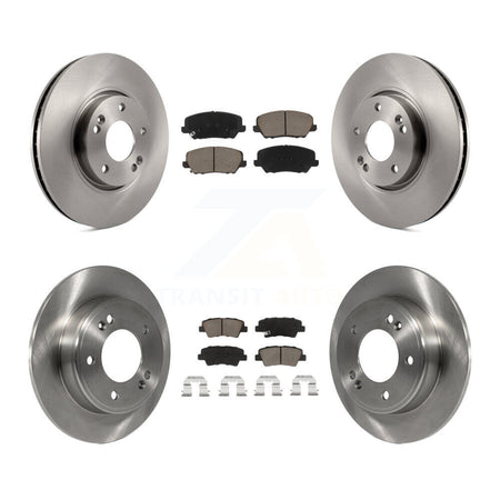Front Rear Disc Brake Rotors And Ceramic Pads Kit For 2017 Kia Forte Koup Turbocharged K8C-101539