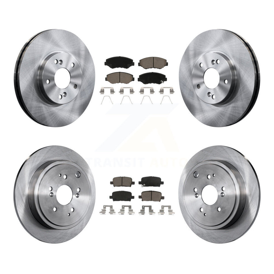 Front Rear Disc Brake Rotors And Ceramic Pads Kit For 2003-2008 Honda Pilot K8C-101548