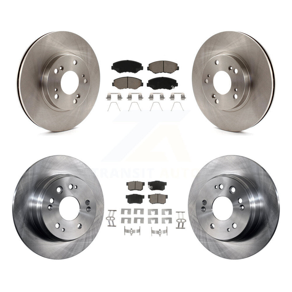Front Rear Disc Brake Rotors And Ceramic Pads Kit For 2002-2004 Honda CR-V K8C-101550
