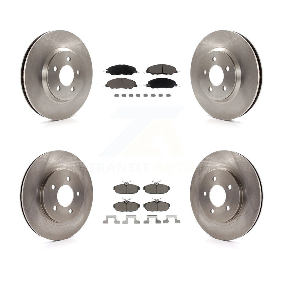 Front Rear Disc Brake Rotors And Ceramic Pads Kit For Ford Mustang K8C-101556