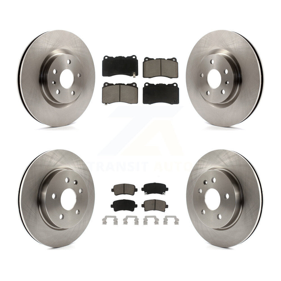 Front Rear Disc Brake Rotors And Ceramic Pads Kit For Cadillac XTS K8C-101557