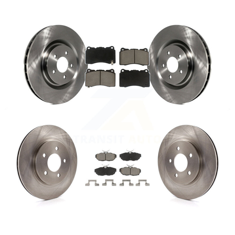 Front Rear Disc Brake Rotors And Ceramic Pads Kit For Ford Mustang K8C-101558