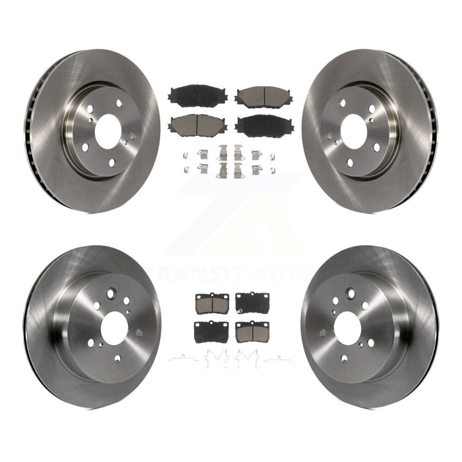 Front Rear Disc Brake Rotors And Ceramic Pads Kit For 2010-2013 Lexus IS250 C Vehicles Built Canadian Market K8C-101566