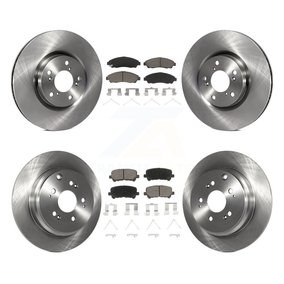 Front Rear Disc Brake Rotors And Ceramic Pads Kit For Honda Pilot Acura MDX ZDX K8C-101596