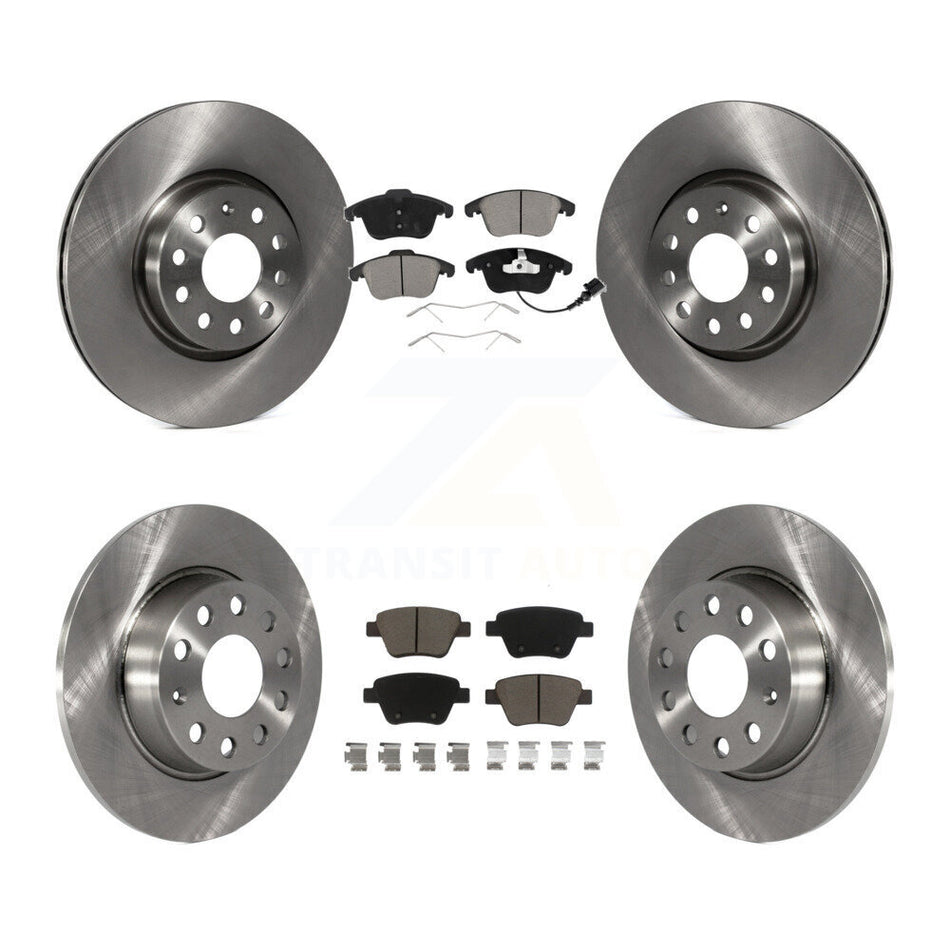 Front Rear Disc Brake Rotors And Ceramic Pads Kit For Volkswagen Passat K8C-101600