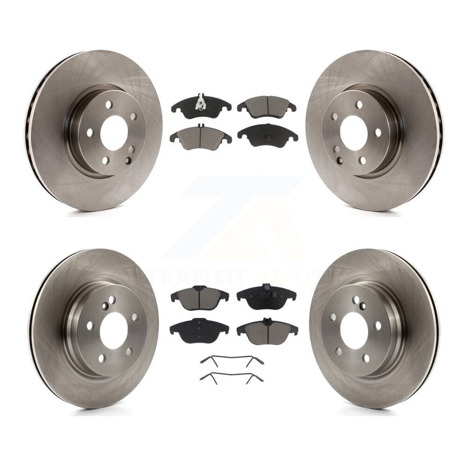 Front Rear Disc Brake Rotors And Ceramic Pads Kit For Mercedes-Benz E350 C300 C350 K8C-101606