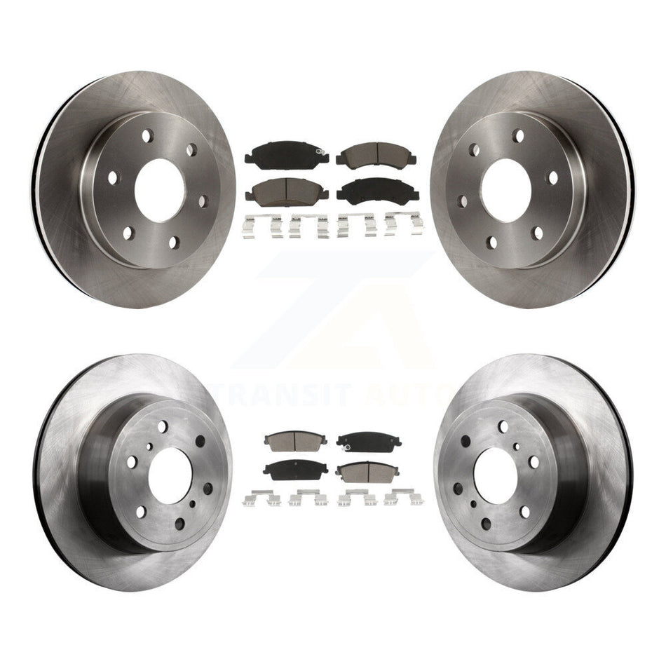 Front Rear Disc Brake Rotors And Ceramic Pads Kit For 2007 GMC Sierra 1500 rear brakes K8C-101616