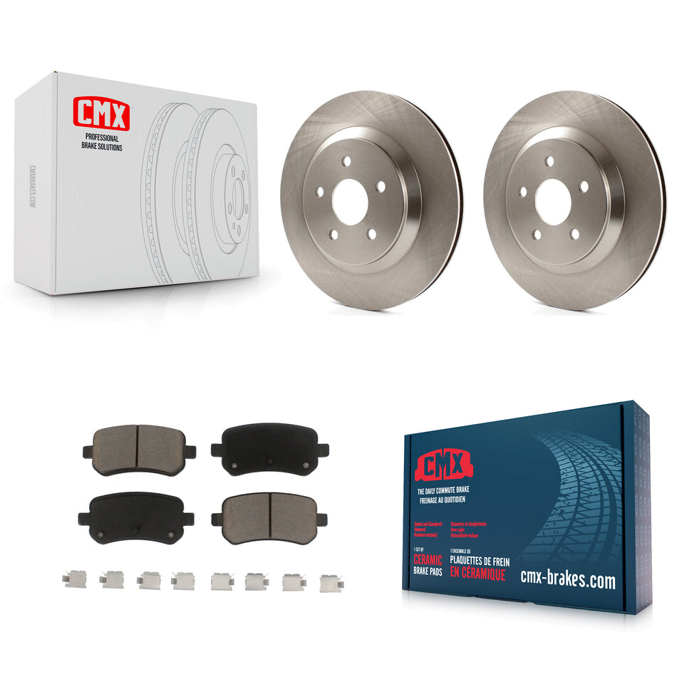 Rear Disc Brake Rotors And Ceramic Pads Kit For 2004-2007 Ford Freestar Mercury Monterey K8C-101618