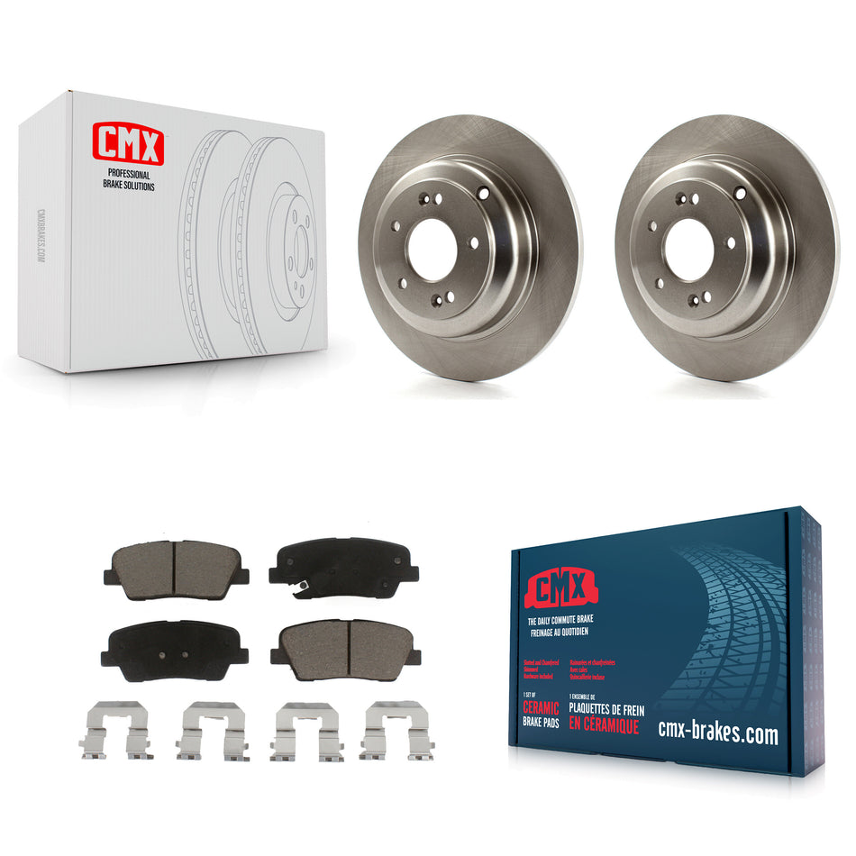 Rear Disc Brake Rotors And Ceramic Pads Kit For Hyundai Genesis Coupe K8C-101621