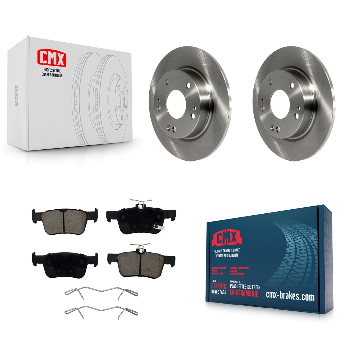 Rear Disc Brake Rotors And Ceramic Pads Kit For Honda Civic Insight K8C-101625