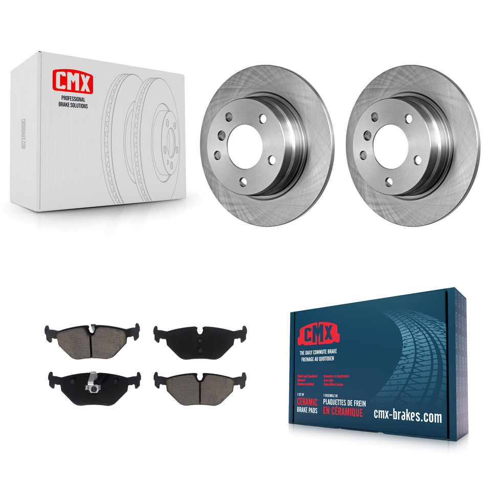 Rear Disc Brake Rotors And Ceramic Pads Kit For BMW 318i 328i 328is 323is 318is K8C-101627