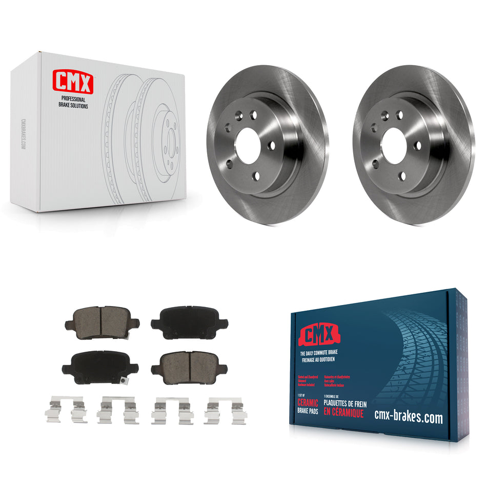 Rear Disc Brake Rotors And Ceramic Pads Kit For 2016 Chevrolet Cruze With 268mm Diameter Rotor K8C-101641