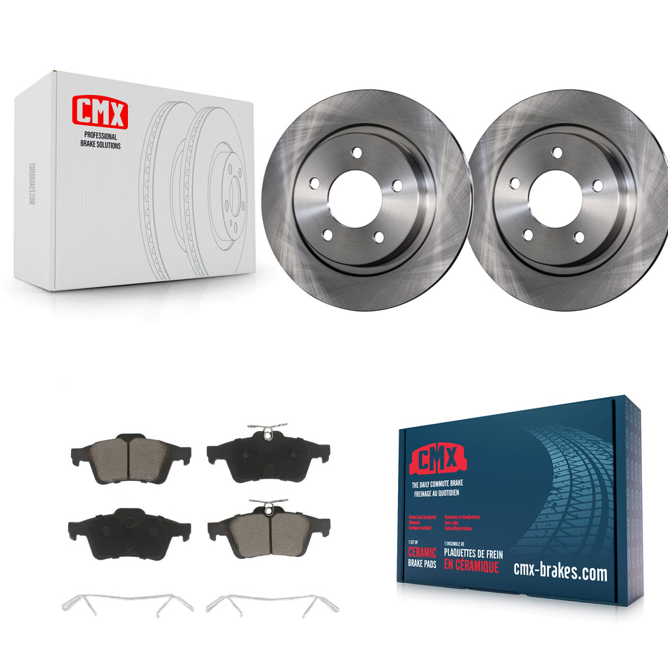 Rear Disc Brake Rotors And Ceramic Pads Kit For Mazda 3 Sport K8C-101659