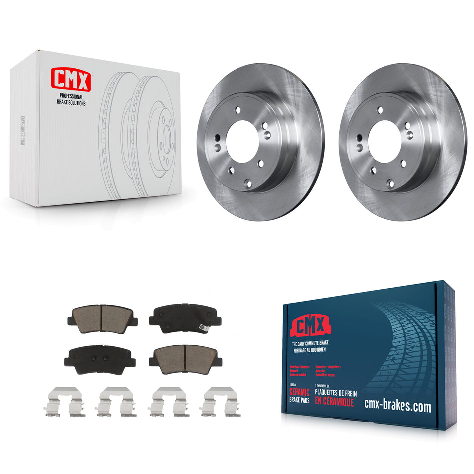 Rear Disc Brake Rotors And Ceramic Pads Kit For Hyundai Sonata Kia Optima Azera K8C-101664