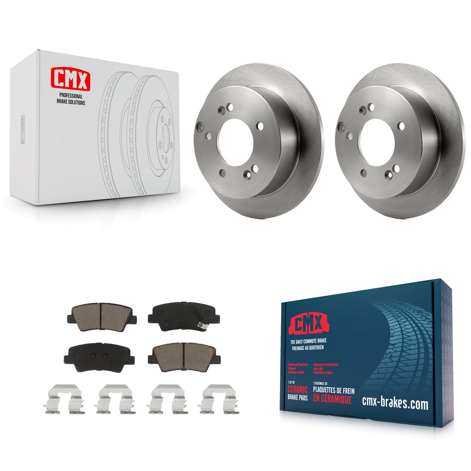 Rear Disc Brake Rotors And Ceramic Pads Kit For Hyundai Sonata 2.4L K8C-101668