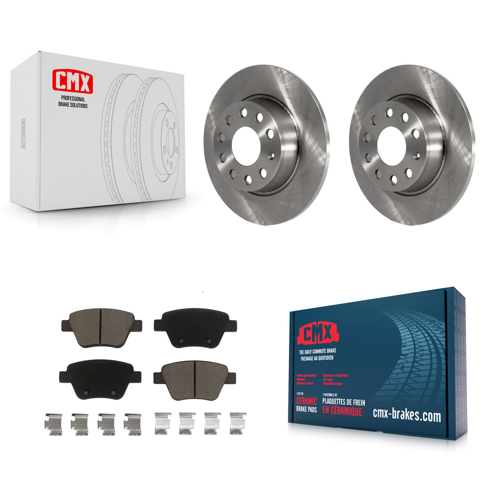 Rear Disc Brake Rotors And Ceramic Pads Kit For Volkswagen Jetta Passat Beetle Golf GTI Eos Audi A3 Quattro K8C-101677