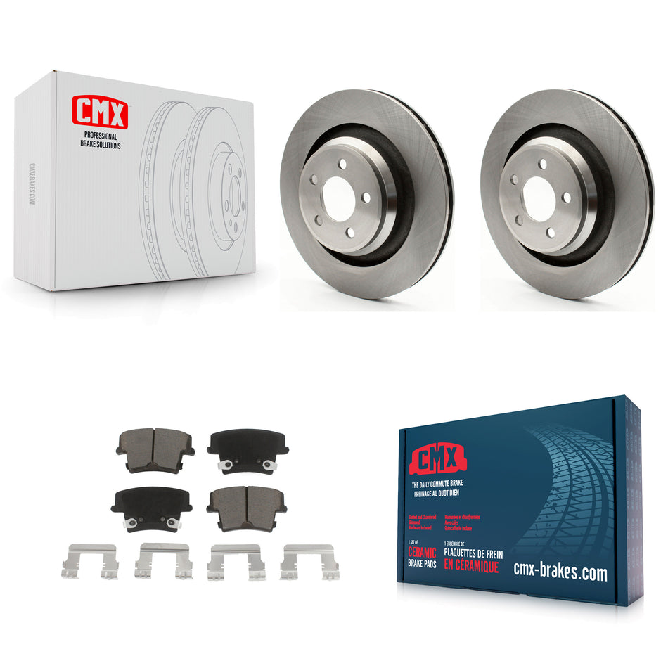 Rear Disc Brake Rotors And Ceramic Pads Kit For 2015 Dodge Charger R T Scat Pack with 6.4L K8C-101683