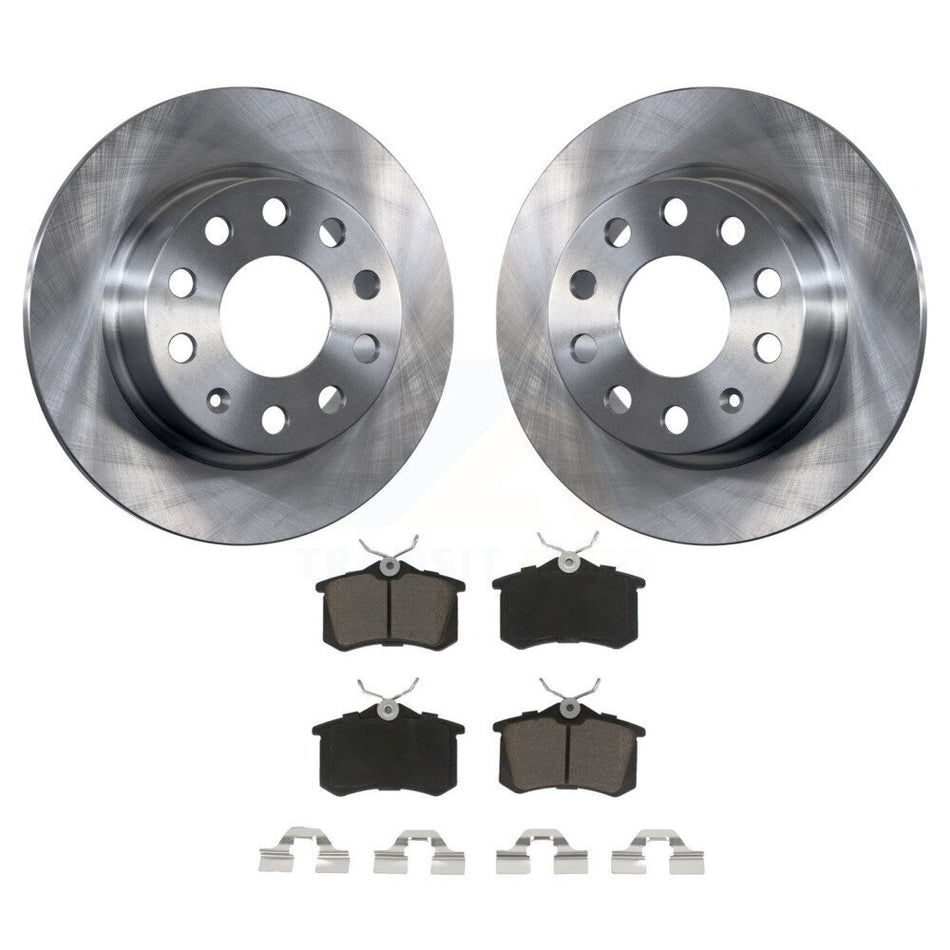 Rear Disc Brake Rotors And Ceramic Pads Kit For 2011 Volkswagen Jetta With 253mm Diameter Rotor K8C-101693