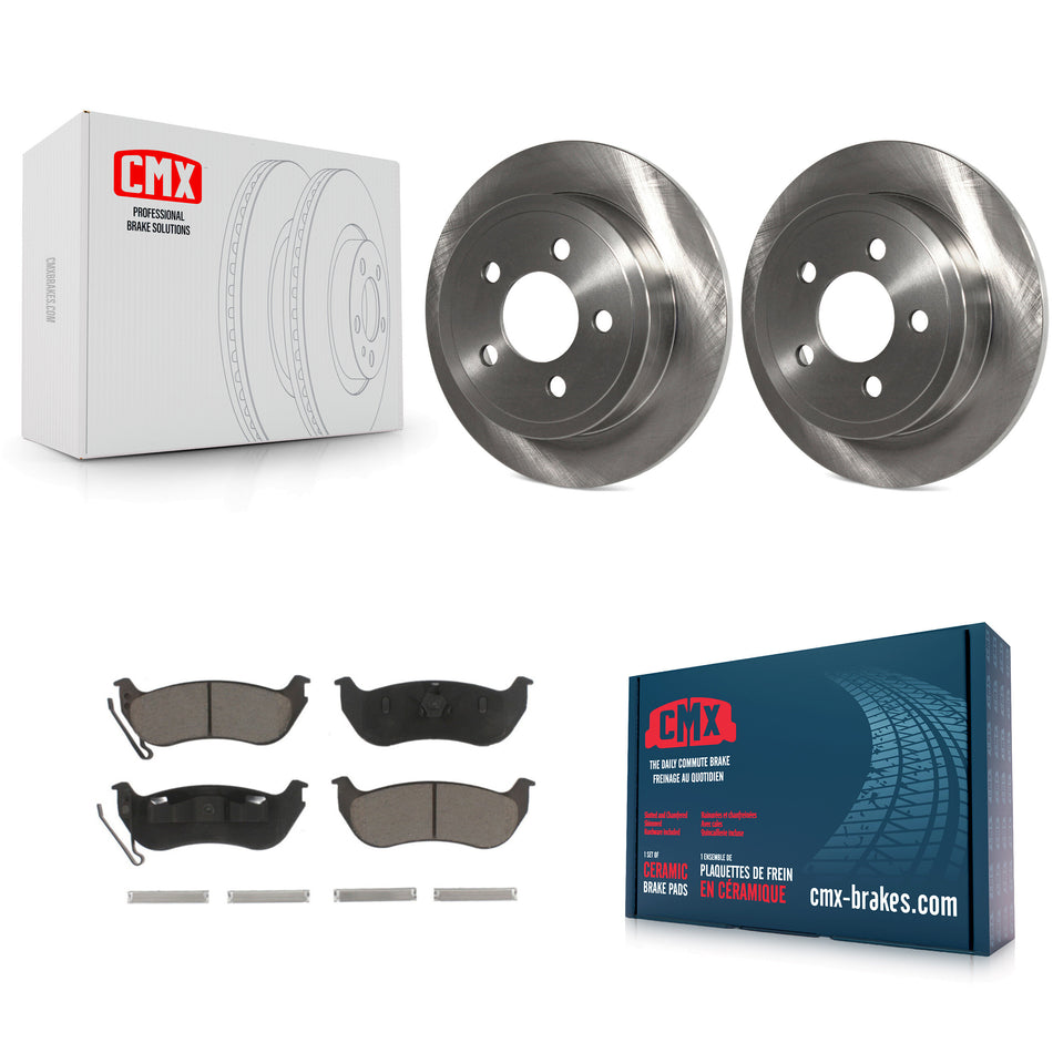 Rear Disc Brake Rotors And Ceramic Pads Kit For Jeep Liberty Wrangler TJ K8C-101704
