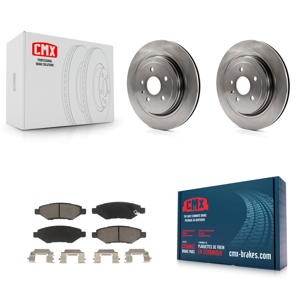 Rear Disc Brake Rotors And Ceramic Pads Kit For Cadillac CTS K8C-101715
