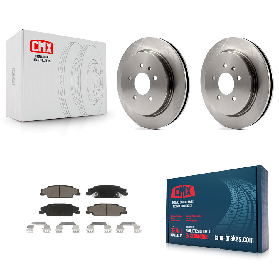 Rear Disc Brake Rotors And Ceramic Pads Kit For Cadillac CTS STS K8C-101722