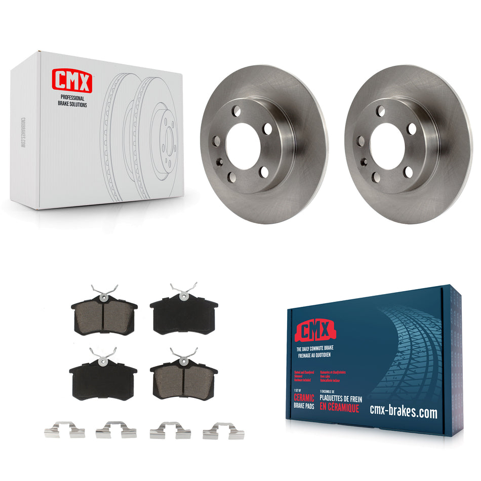 Rear Disc Brake Rotors And Ceramic Pads Kit For Volkswagen Jetta Beetle Golf Audi TT City K8C-101729