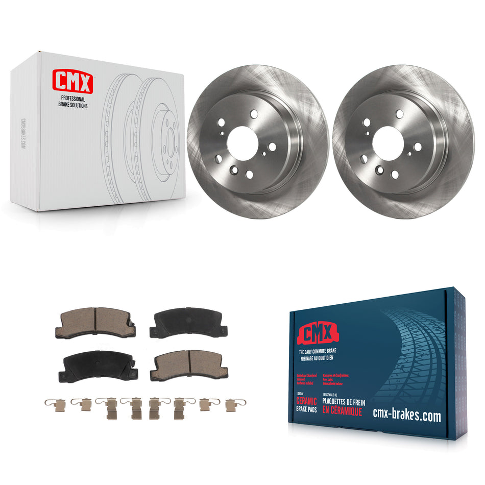 Rear Disc Brake Rotors And Ceramic Pads Kit For 1999-2003 Lexus RX300 AWD K8C-101731