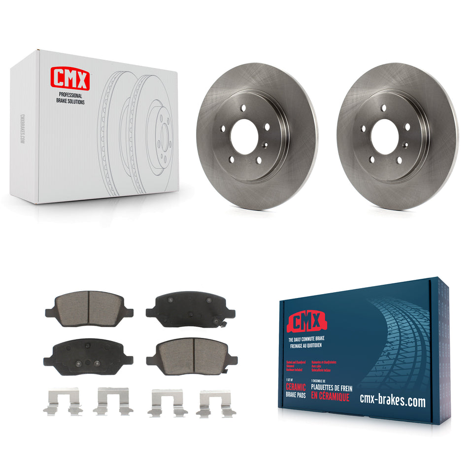 Rear Disc Brake Rotors And Ceramic Pads Kit For 2005-2005 Chevrolet Uplander Pontiac Montana Buick Terraza Saturn Relay K8C-101744