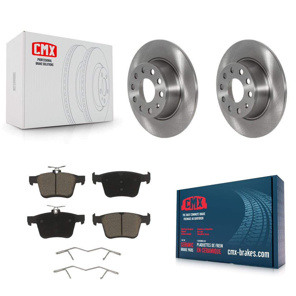 Rear Disc Brake Rotors And Ceramic Pads Kit For Volkswagen Jetta Taos K8C-101757