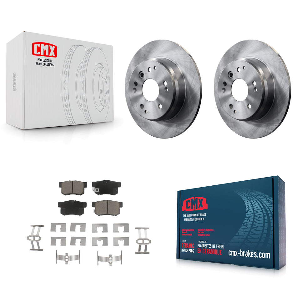 Rear Disc Brake Rotors And Ceramic Pads Kit For Acura TL Honda Element K8C-101759