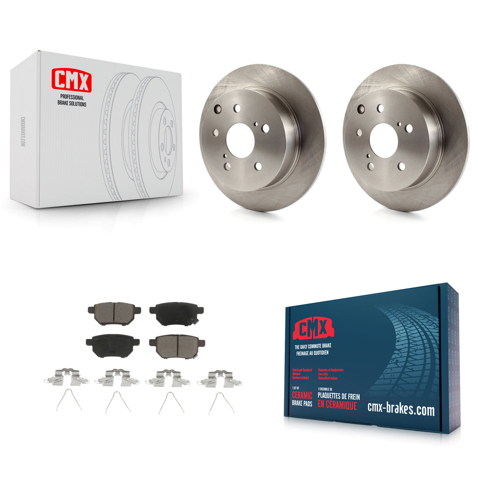 Rear Disc Brake Rotors And Ceramic Pads Kit For 2010 Toyota Matrix XRS K8C-101766
