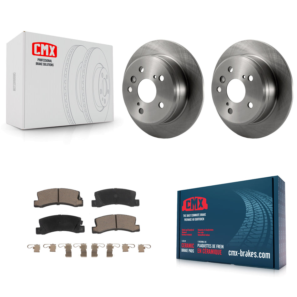 Rear Disc Brake Rotors And Ceramic Pads Kit For Toyota Camry Solara Lexus ES300 K8C-101786