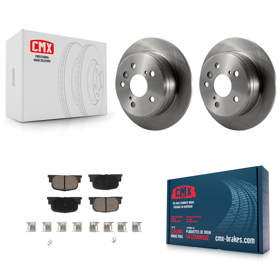 Rear Disc Brake Rotors And Ceramic Pads Kit For Toyota Camry Lexus ES300 K8C-101787