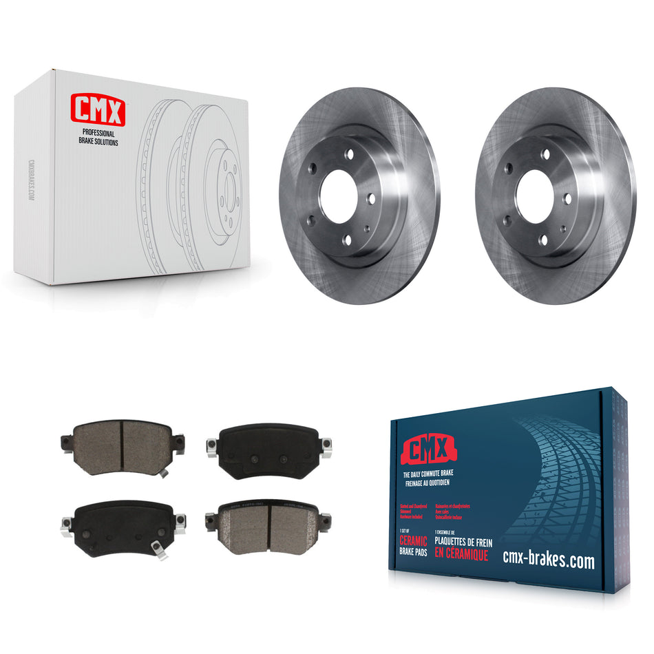 Rear Disc Brake Rotors And Ceramic Pads Kit For 2016-2021 Mazda 6 K8C-101795