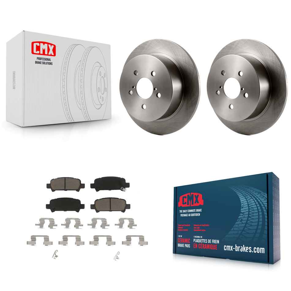 Rear Disc Brake Rotors And Ceramic Pads Kit For 2008-2009 Subaru Legacy 3.0L With 17" Factory Wheels K8C-101817
