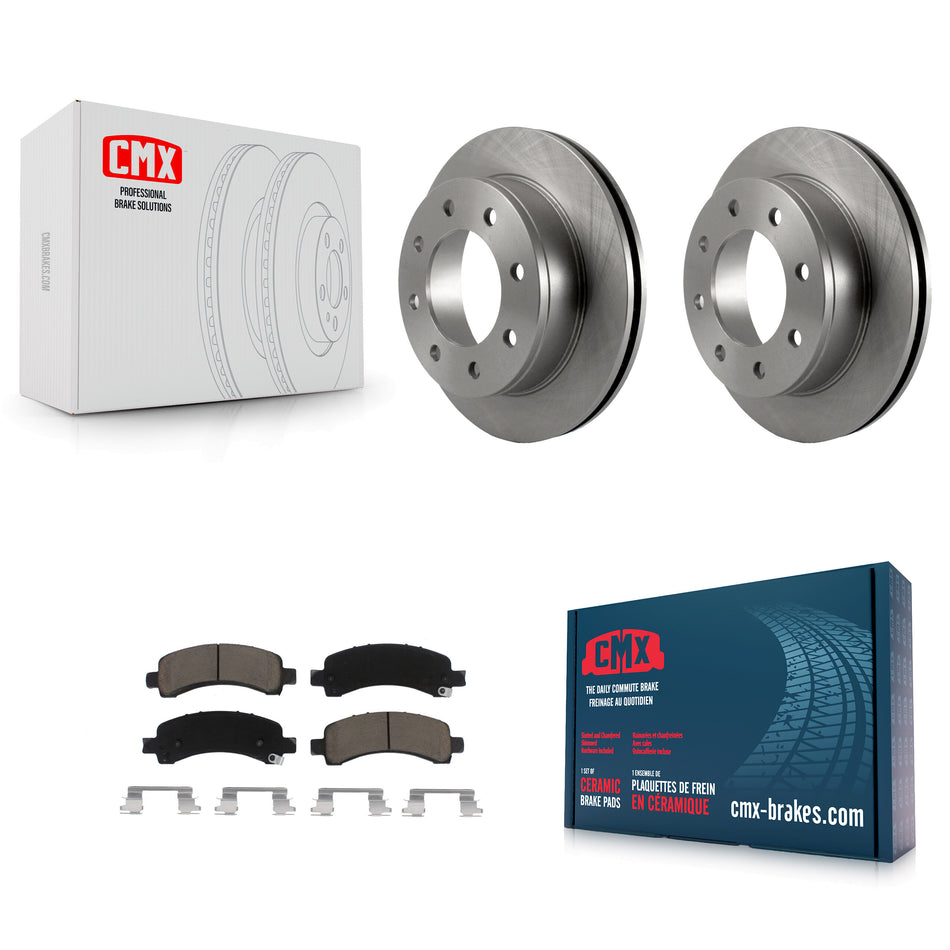 Rear Disc Brake Rotors And Ceramic Pads Kit For Chevrolet Express 3500 2500 GMC Savana K8C-101823