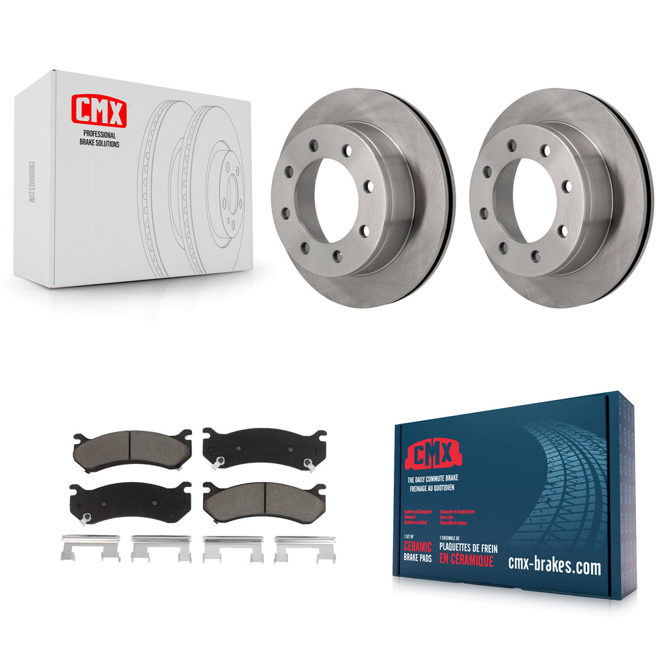 Rear Disc Brake Rotors And Ceramic Pads Kit For Chevrolet Silverado 2500 HD GMC Sierra 3500 Classic Suburban Yukon XL Avalanche K8C-101825